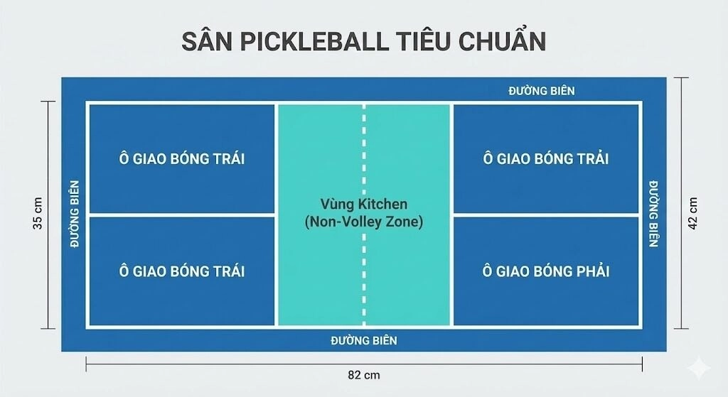 Cách chơi Pickleball cho người mới: Hướng dẫn từ A-Z 2025 1 Luật lệ và quy tắc tính điểm trong cách chơi Pickleball cho người mới
